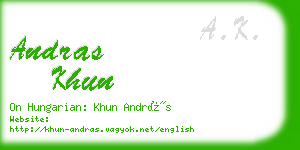 andras khun business card